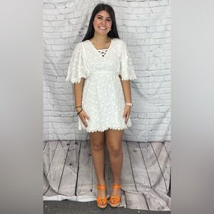 Rocks & Indigo Embroidered Lace Tunic Dress